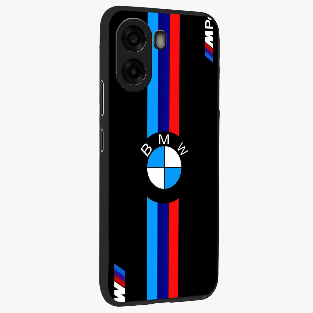 Turbo BMW Beast Glass Case upright view showcasing powerful car artwork with modern motorsport theme.