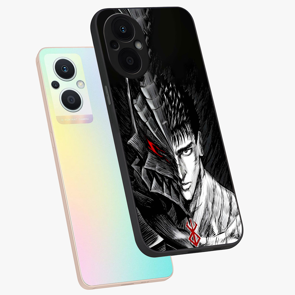 Berserker Blood Oath Glass Case displayed in angled mockup highlighting dark fantasy graphic design and powerful theme.