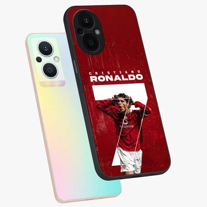 Goal Celebration Legacy Glass Case displayed in angled mockup highlighting energetic sports celebration design with bold athletic theme.
