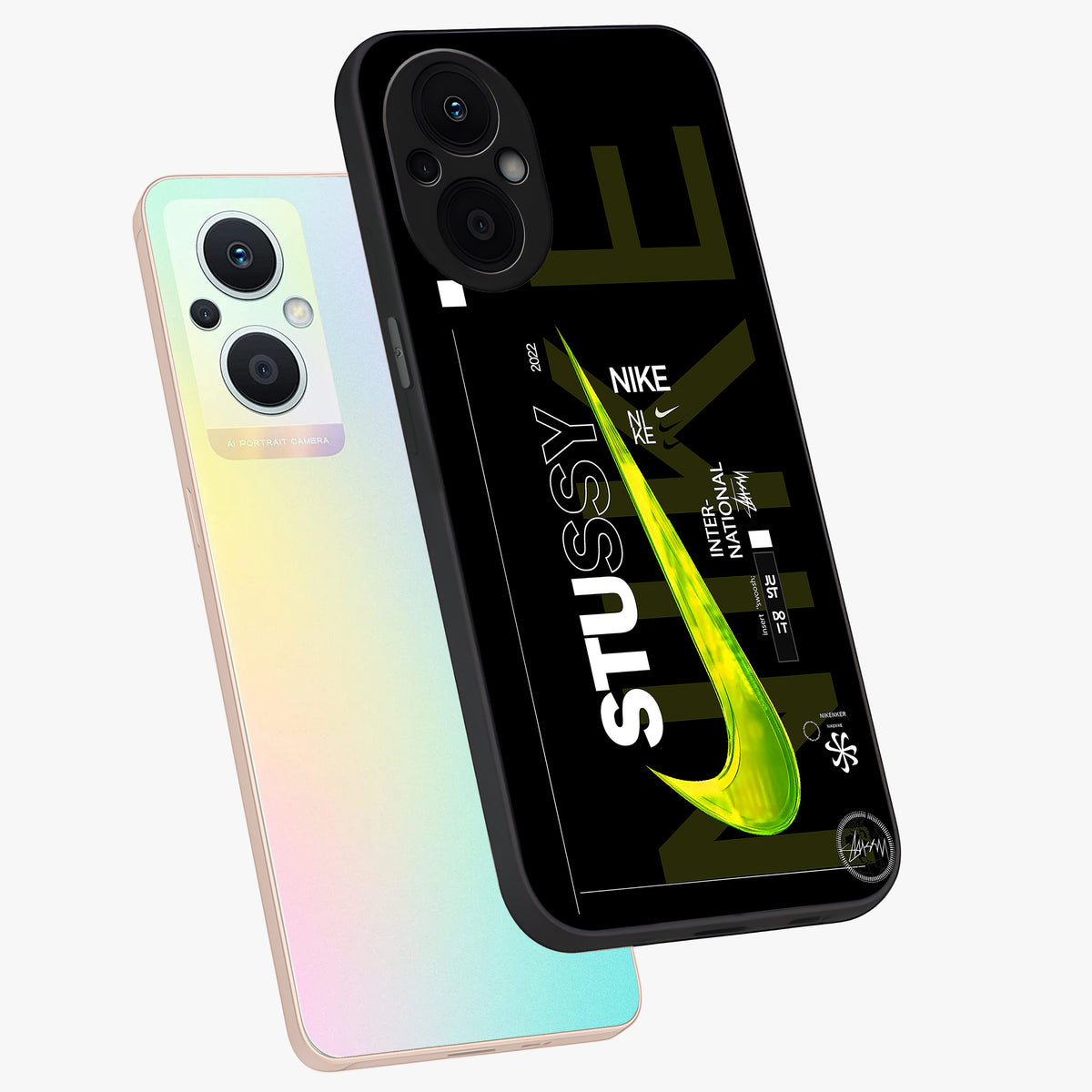 Neon Street Edition Glass Case displayed in angled mockup highlighting vibrant urban design with bold street aesthetic.