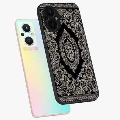 Noir Bloom Elegance Glass Case displayed in angled mockup highlighting refined flower design with stylish noir aesthetic.