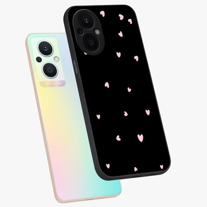 Pink Love Drops Glass Case displayed in angled mockup highlighting cute love drop design with vibrant pink aesthetic.