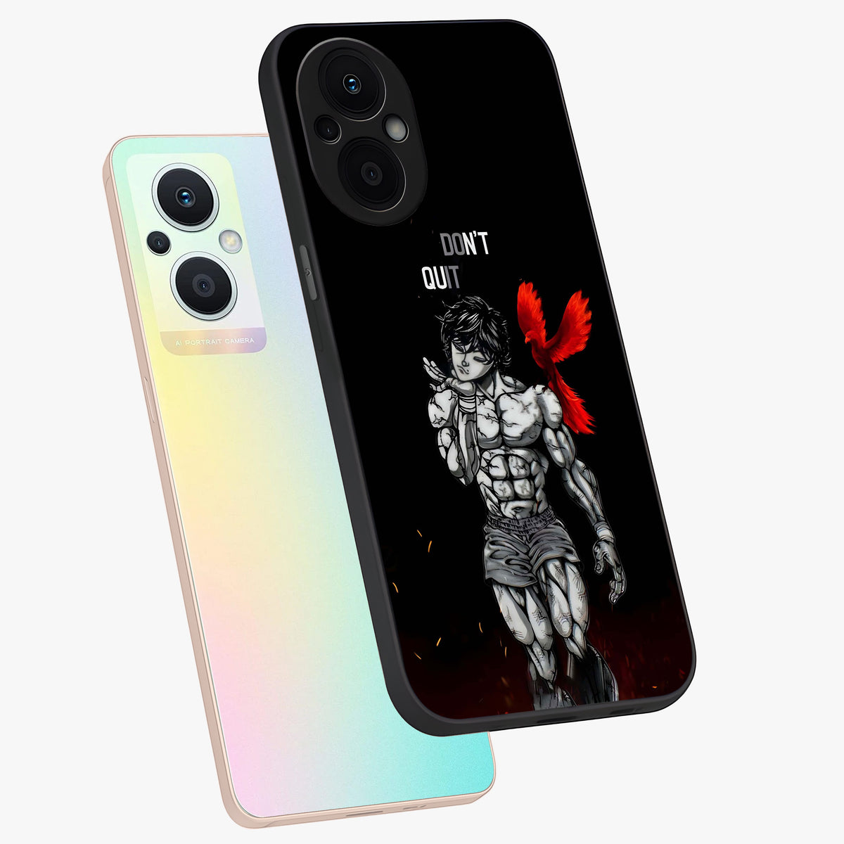 Rise Beyond Limits Glass Case displayed in angled mockup highlighting inspiring message design with modern aesthetic style.