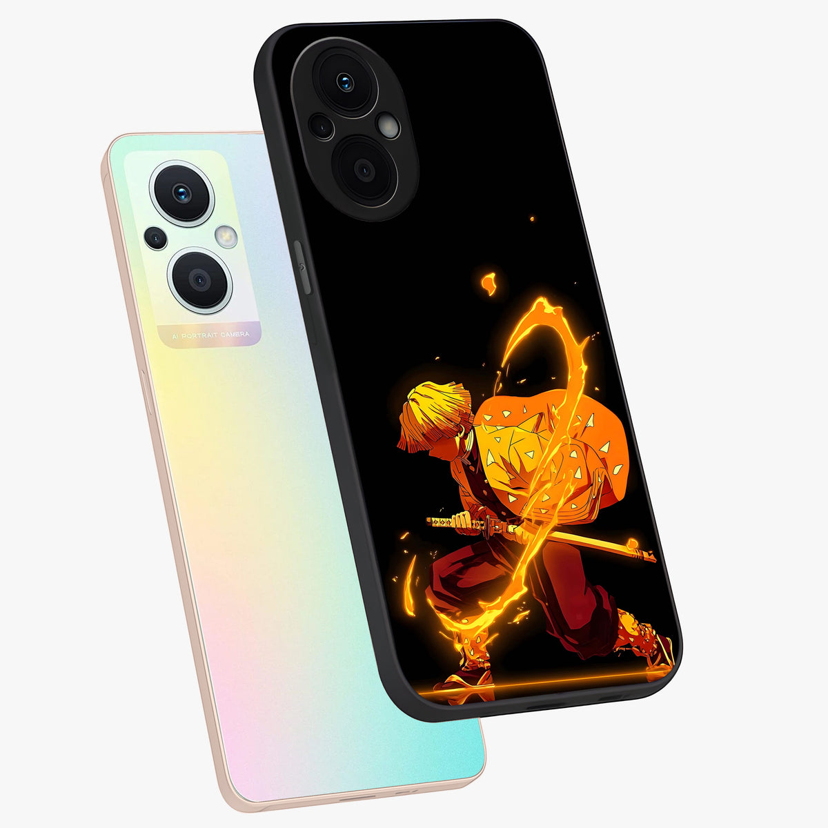 Thunder Flame Execution Glass Case displayed in angled mockup highlighting dramatic fire themed design with intense fantasy aesthetic.