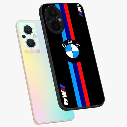 Turbo BMW Beast Glass Case displayed in angled mockup highlighting sleek racing car design with bold automotive aesthetic.