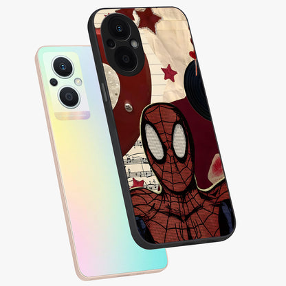 Web Warrior Vibes Glass Case displayed in angled mockup highlighting dynamic web design with comic style aesthetic.