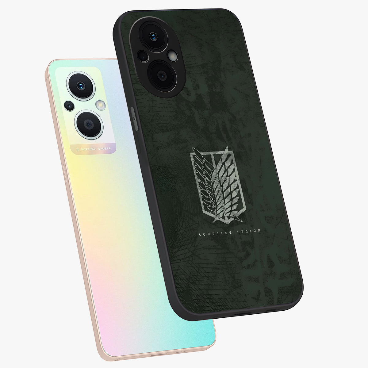 Wings Of Freedom Glass Case displayed in angled mockup highlighting graceful wing design with inspirational aesthetic.