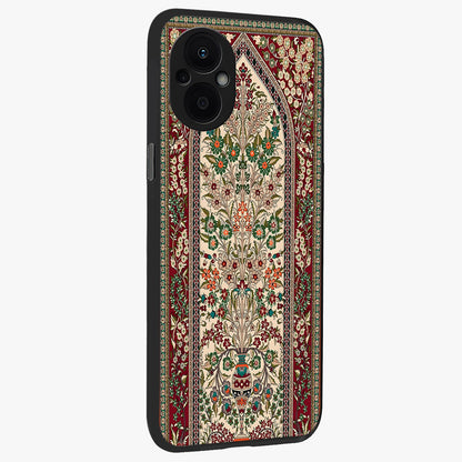 Persian Inspired Glass Case upright view showcasing decorative Persian artwork with rich heritage theme.