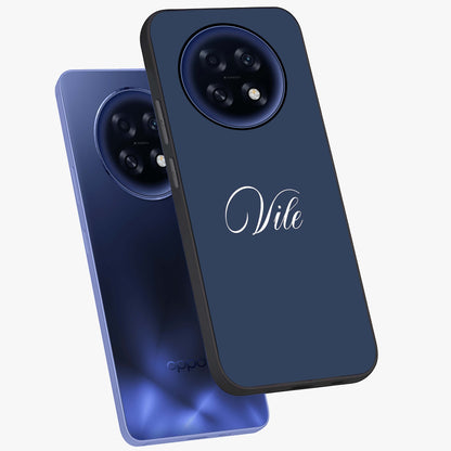 Blue Vintage Floral Pattern Glass Case showing flat back view with elegant vintage floral artwork and glossy glass finish.