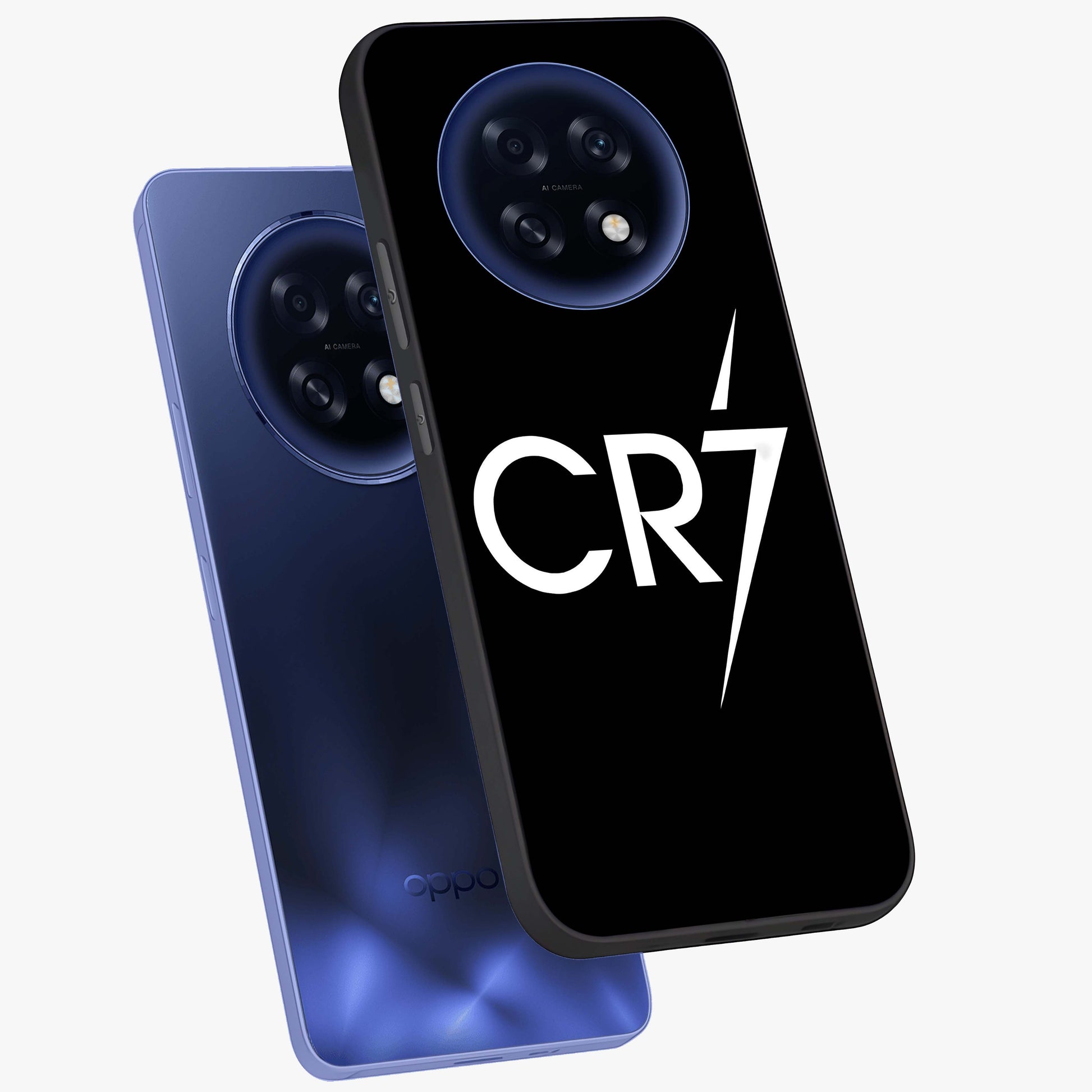 Cr7 Elite Strike Glass Case displayed in angled mockup highlighting powerful sports graphic with bold athletic theme.