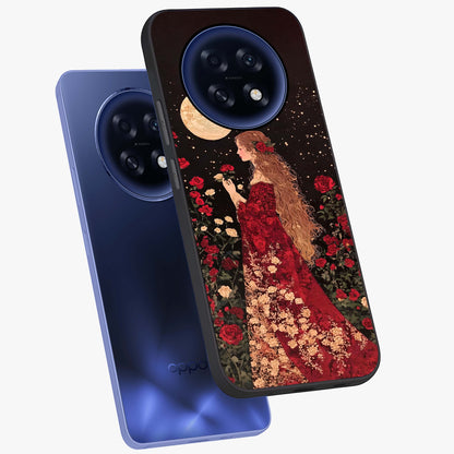 Crimson Dreams Glass Case displayed in angled mockup highlighting soft crimson aesthetic design with artistic theme.