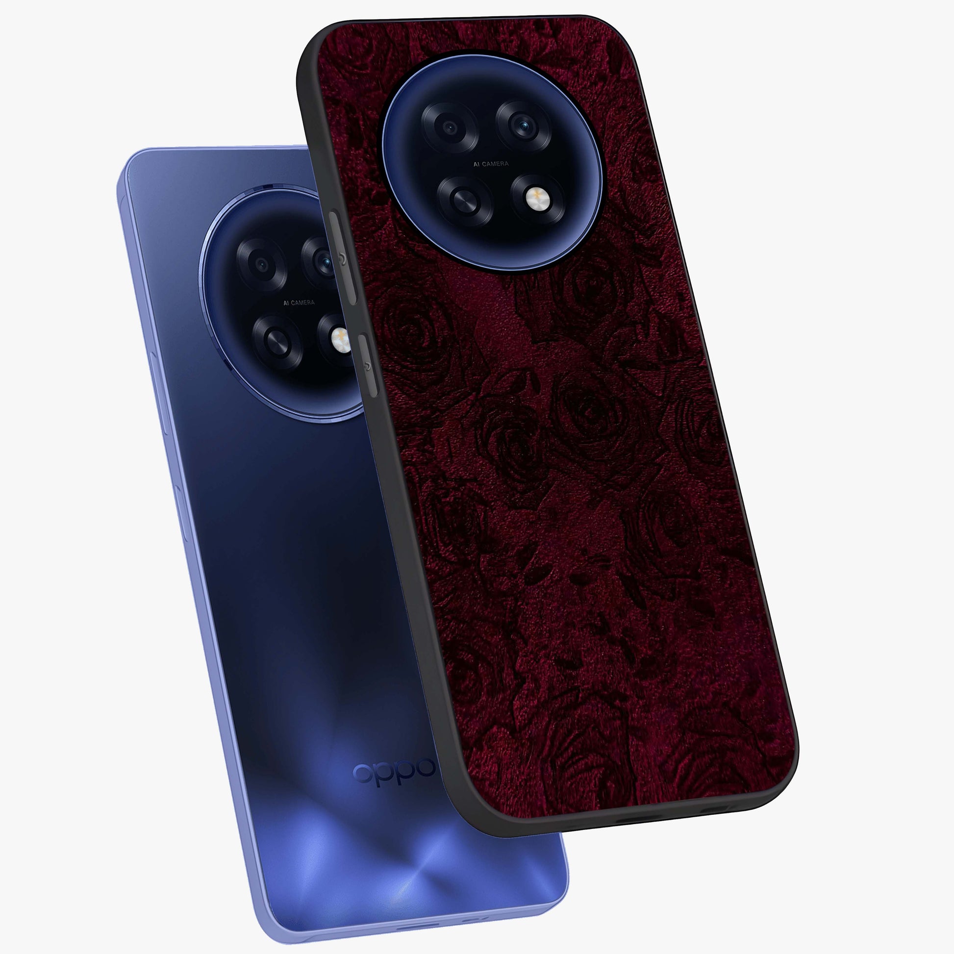 Crimson Fade Flow Glass Case displayed in angled mockup highlighting smooth gradient design with modern aesthetic style.