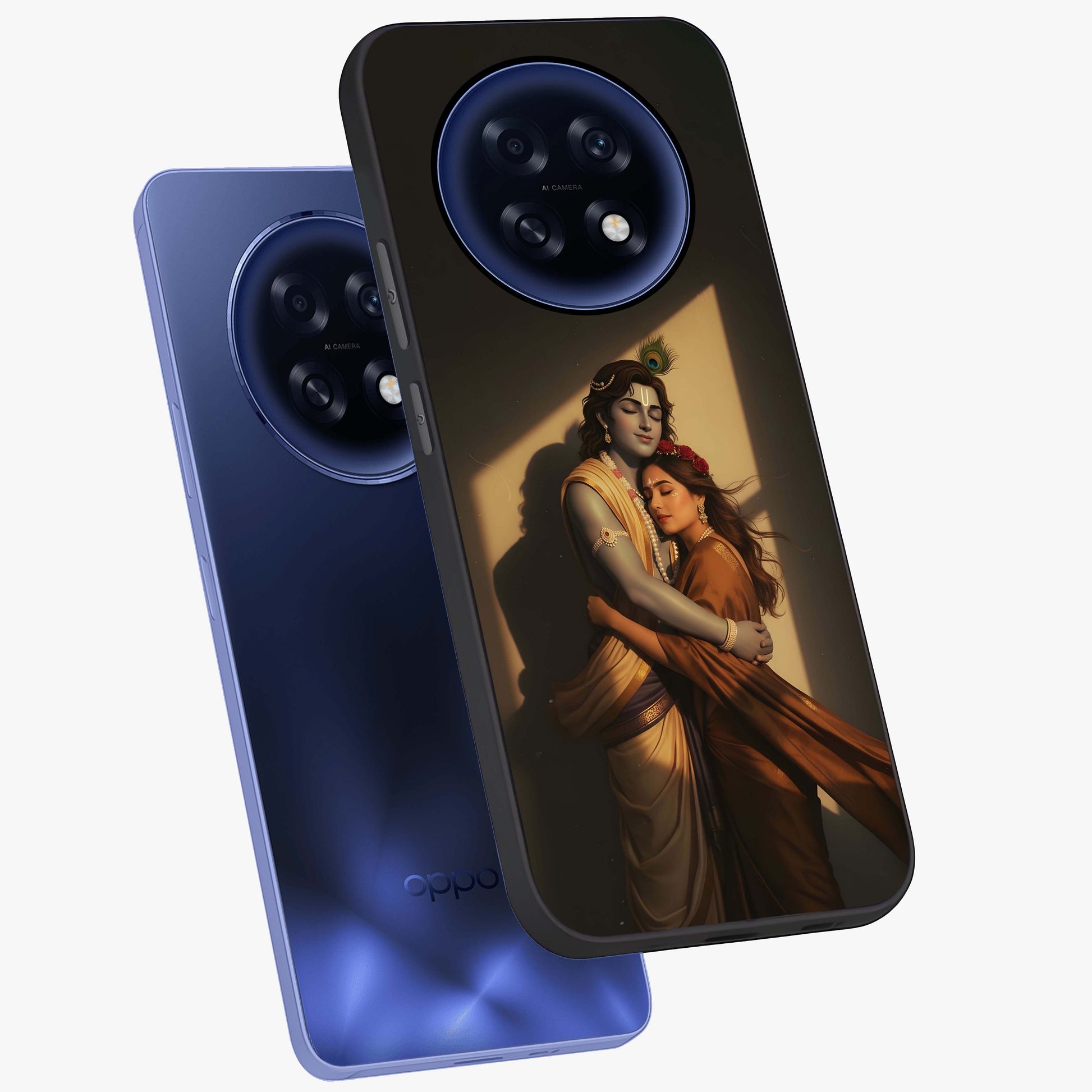 Divine Eternal Love Glass Case displayed in angled mockup highlighting elegant divine inspired design with peaceful aesthetic.