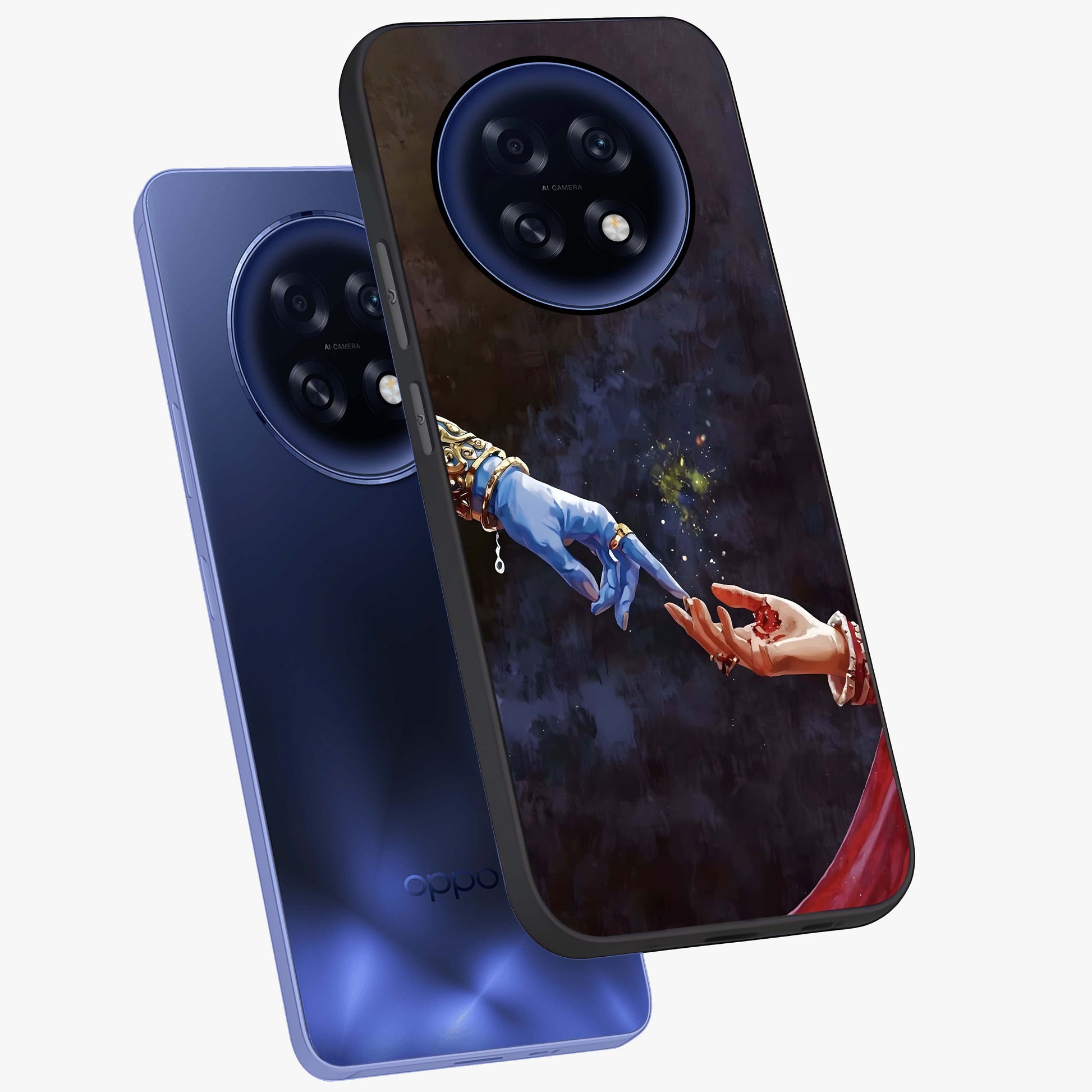 Divine Touch Eternal Glass Case displayed in angled mockup highlighting elegant divine inspired design with calm aesthetic style.