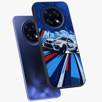Drift Power Rush Glass Case displayed in angled mockup highlighting powerful drift car design with sporty aesthetic style.
