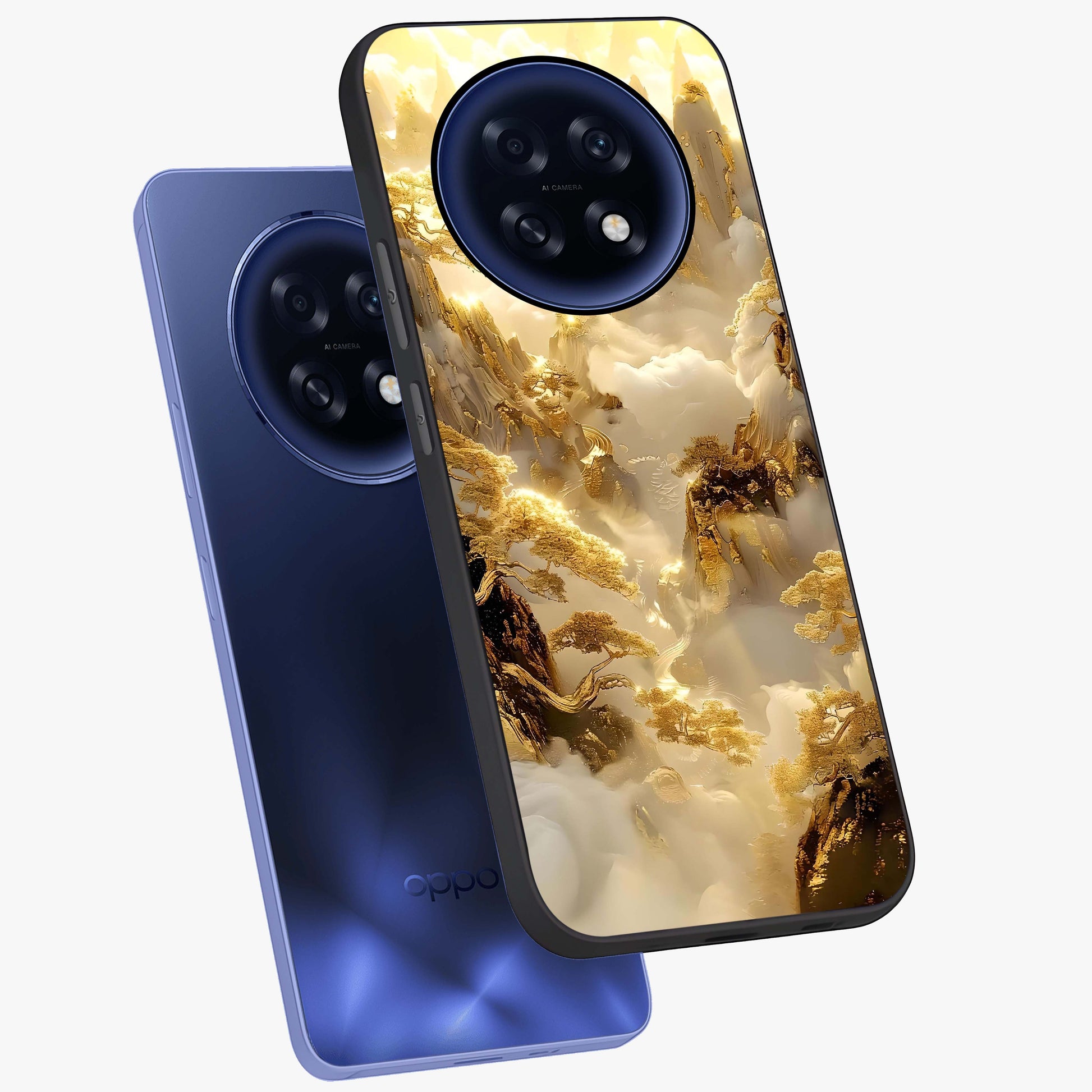 Gates Of Illumination Glass Case displayed in angled mockup highlighting radiant portal inspired design with fantasy aesthetic.