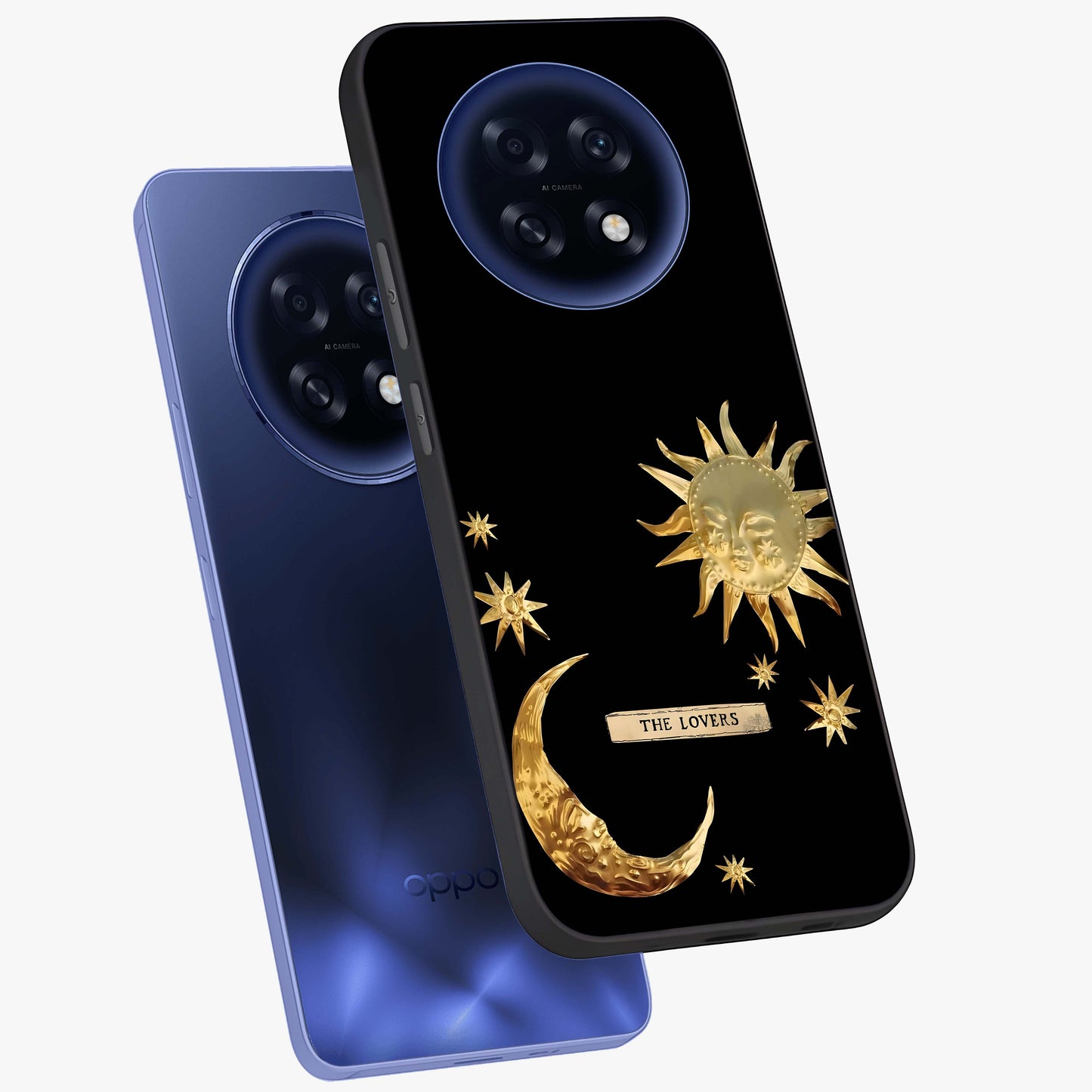 Gold Sun Blush Glass Case displayed in angled mockup highlighting radiant sun design with warm golden aesthetic.