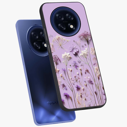 Lavender Blossom Dream Glass Case displayed in angled mockup highlighting dreamy lavender flower design with calming aesthetic style.