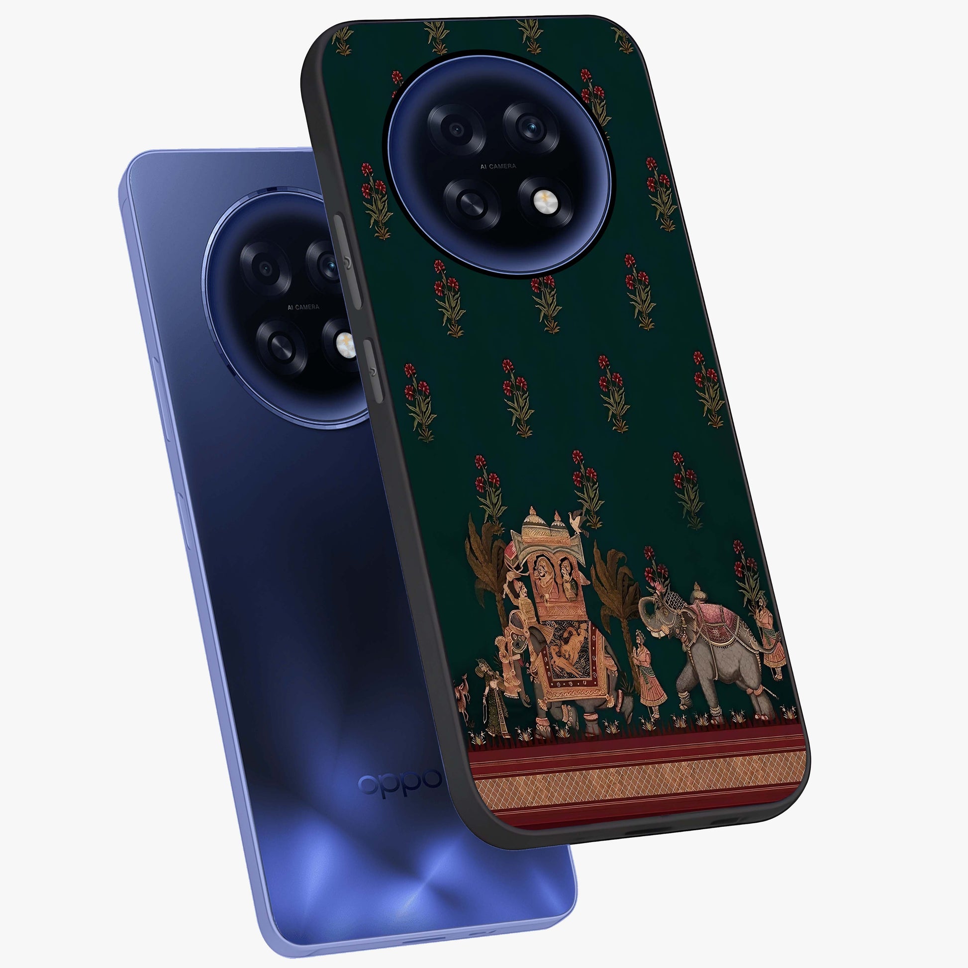 Macmerise Glass Case displayed in angled mockup highlighting trendy graphic design with sleek aesthetic style.