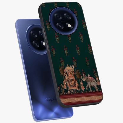 Macmerise Glass Case displayed in angled mockup highlighting trendy graphic design with sleek aesthetic style.