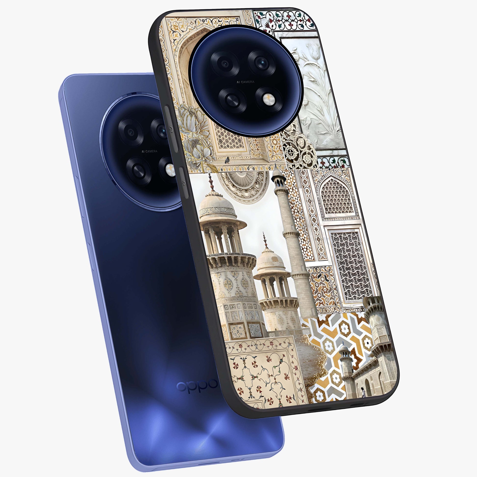Mughal Marble Legacy Glass Case displayed in angled mockup highlighting elegant heritage marble artwork with royal aesthetic.