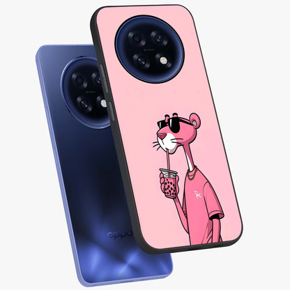 Pink Panther Glass Case displayed in angled mockup highlighting playful cartoon character design with vibrant pink aesthetic.
