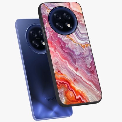Rose Quartz Marble Glass Case displayed in angled mockup highlighting elegant marble pattern with soft aesthetic style.