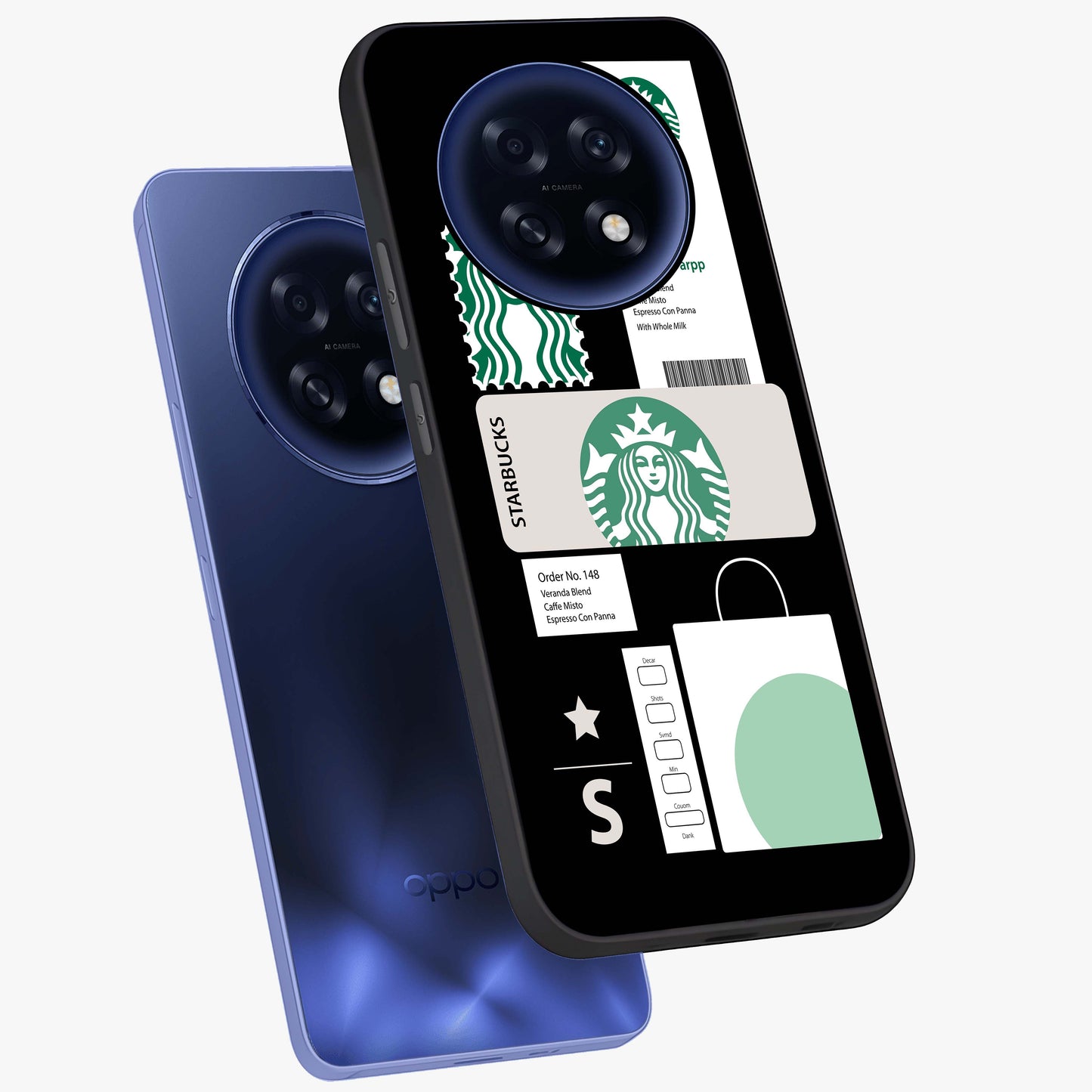 Starbucks Mocha Glass Case displayed in angled mockup highlighting stylish mocha themed design with cozy café aesthetic.