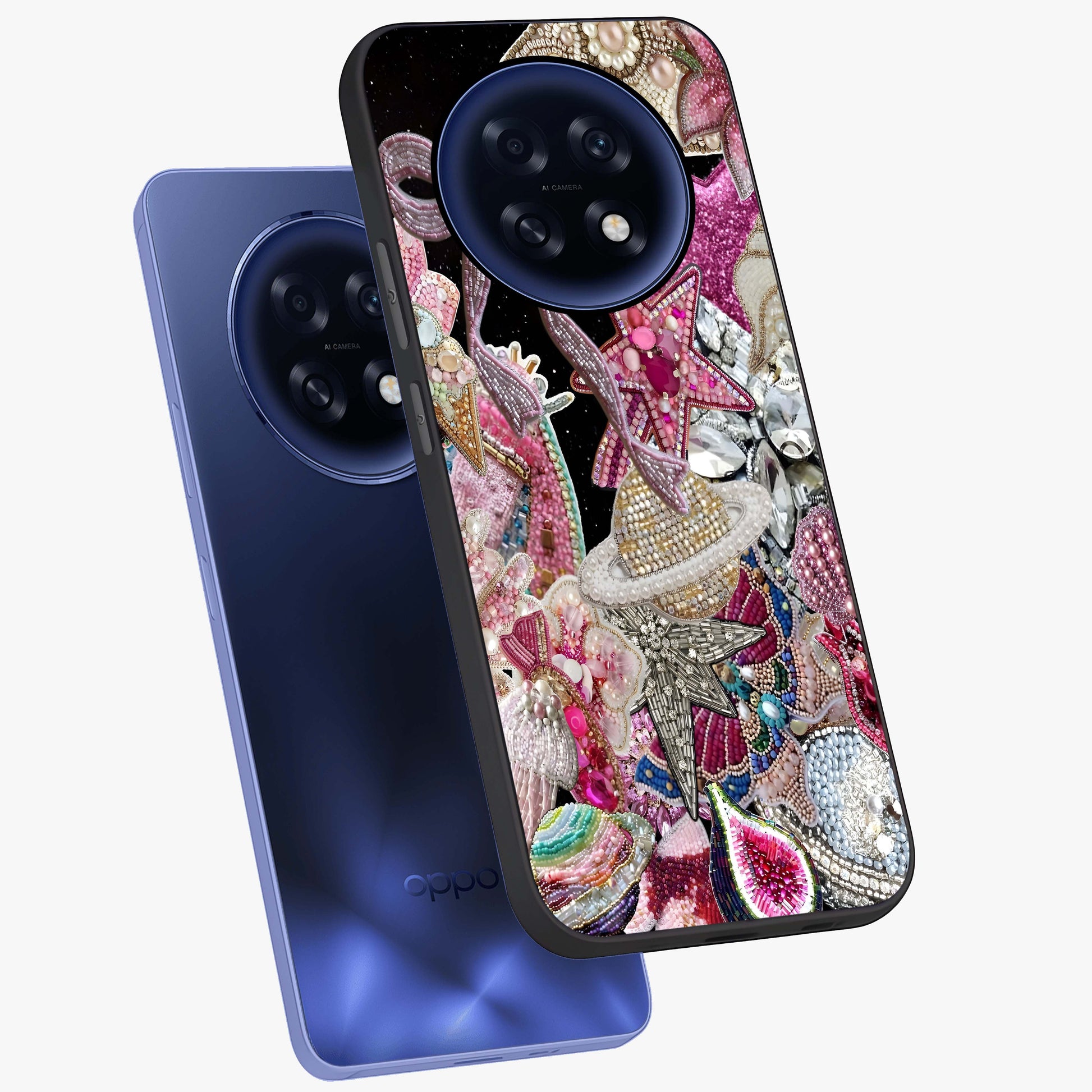 Starlit Jewel Dream Glass Case displayed in angled mockup highlighting glowing celestial jewel design with dreamy aesthetic.