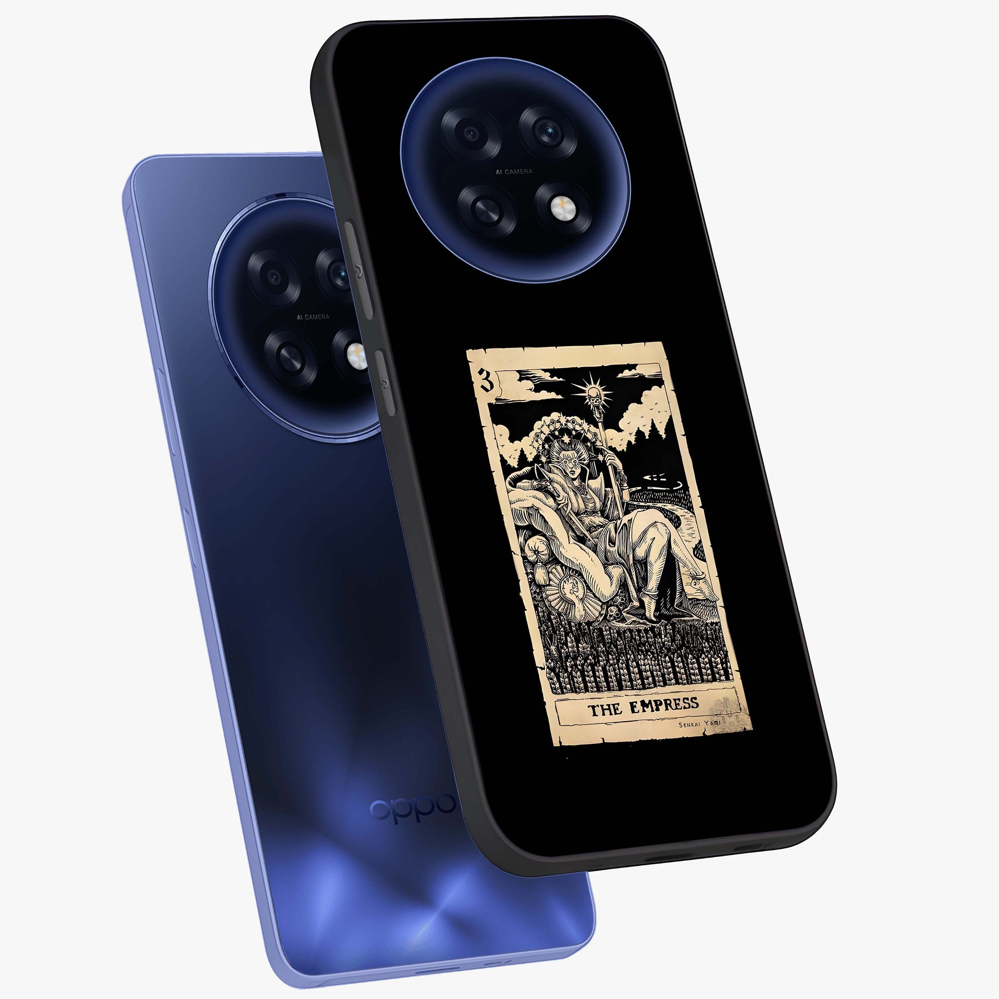 The Empress Glass Case displayed in angled mockup highlighting elegant royal design with majestic aesthetic style.
