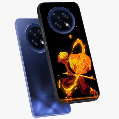Thunder Flame Execution Glass Case displayed in angled mockup highlighting dramatic fire themed design with intense fantasy aesthetic.