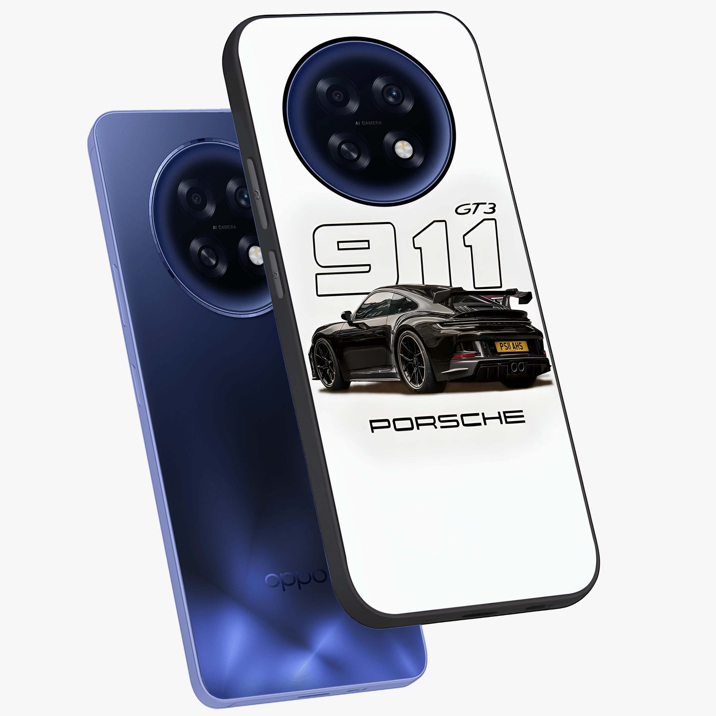 Turbo Legacy Icon Glass Case displayed in angled mockup highlighting dynamic automotive design with performance aesthetic.