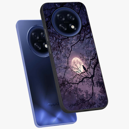 Whispering Moon Silence Glass Case displayed in angled mockup highlighting calm lunar design with dreamy night aesthetic.