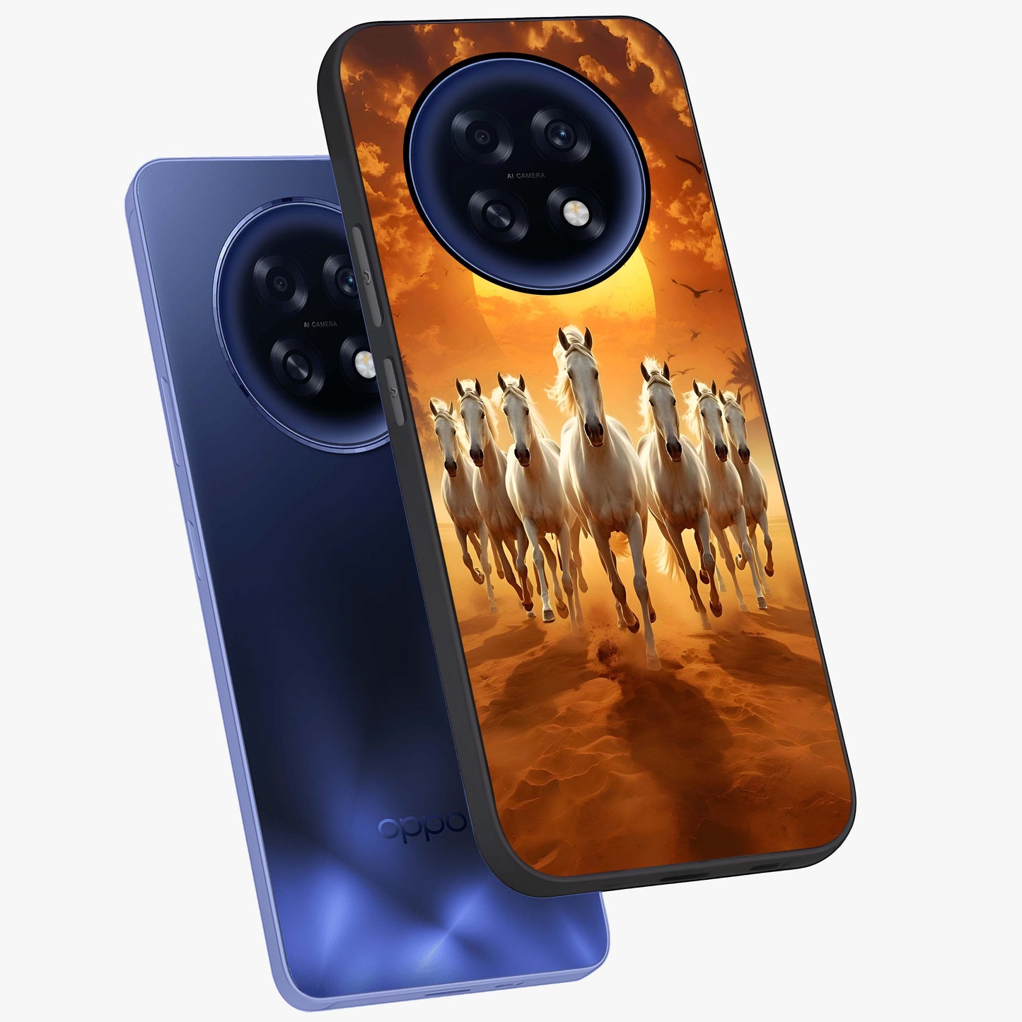 Wild Sunset Majesty Glass Case displayed in angled mockup highlighting vibrant sunset sky design with scenic aesthetic.