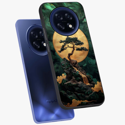 Zen Moon Rise Glass Case displayed in angled mockup highlighting peaceful lunar design with zen aesthetic style.