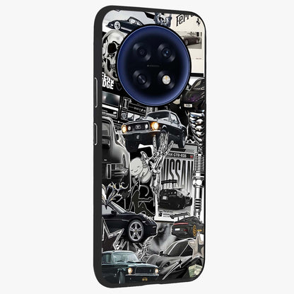 Aesthetic Dark Love Glass Case upright view showcasing dramatic romantic artwork with modern aesthetic style.