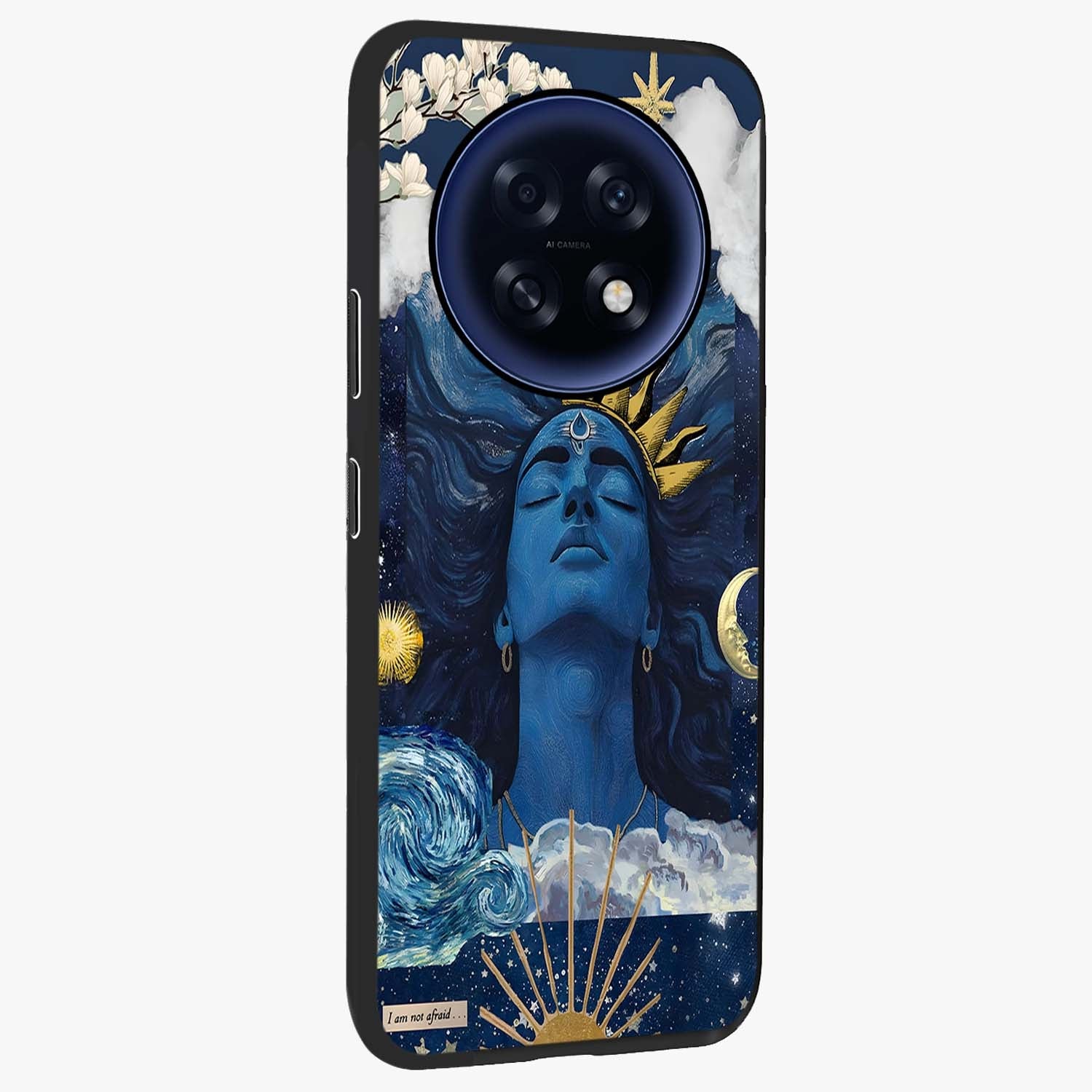 Aesthetic Lord Shiva Glass Case upright view showcasing powerful Lord Shiva artwork with devotional theme.
