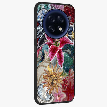 Beaded Garden Fantasy Glass Case upright view showcasing whimsical garden aesthetic with artistic bead details.