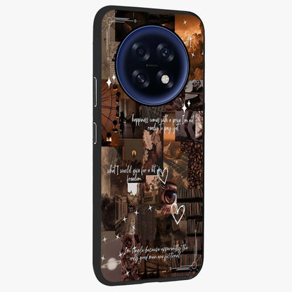 Bittersweet Aesthetic Chaos Glass Case upright view showcasing bold artistic chaos design with modern aesthetic style.