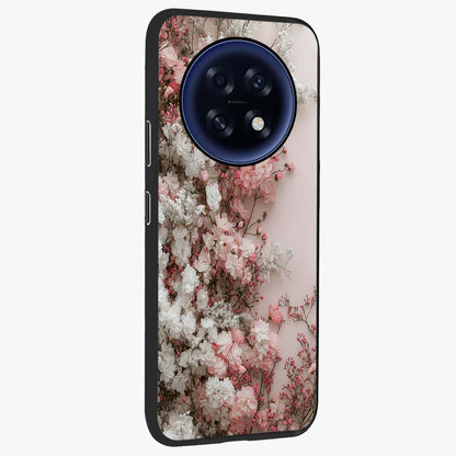 Blush Blossom Cloud Glass Case upright view showcasing calm floral cloud artwork with gentle dreamy theme.