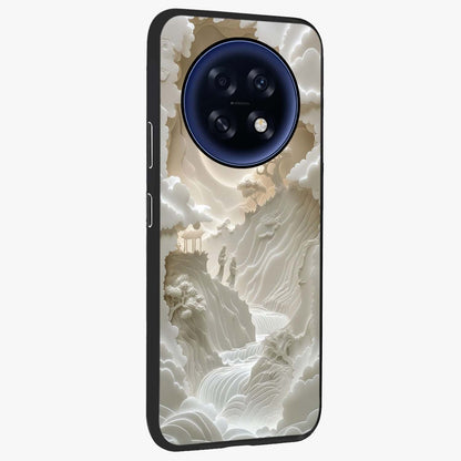 Celestial Origami Glass Case upright view showcasing creative origami artwork with modern celestial style.