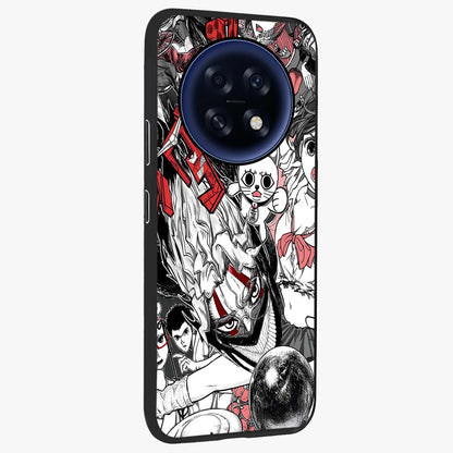 Crimson Chaos Panel Glass Case upright view showcasing intense crimson artwork with dramatic aesthetic style.