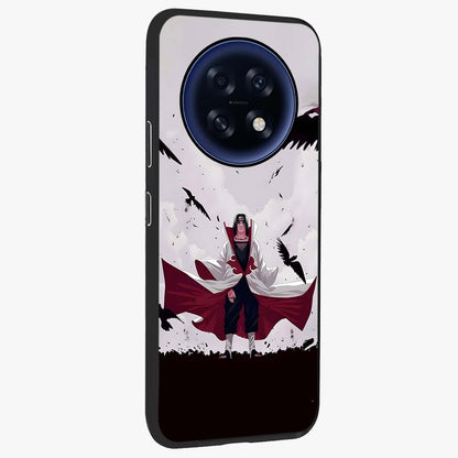 Crimson Crow Ascension Glass Case upright view showcasing dramatic crow artwork with bold gothic theme.