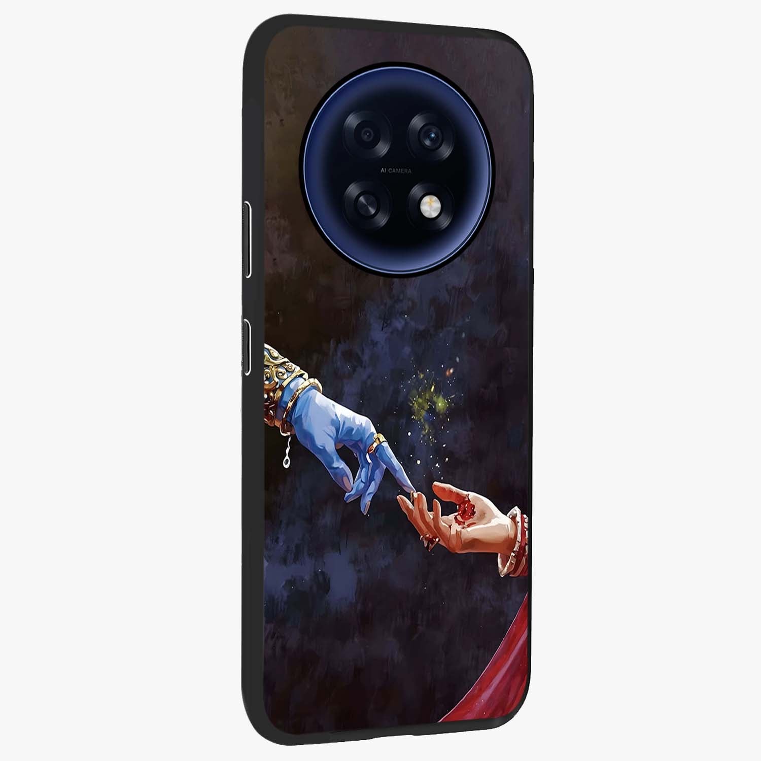 Divine Touch Eternal Glass Case upright view showcasing peaceful spiritual artwork with eternal divine theme.