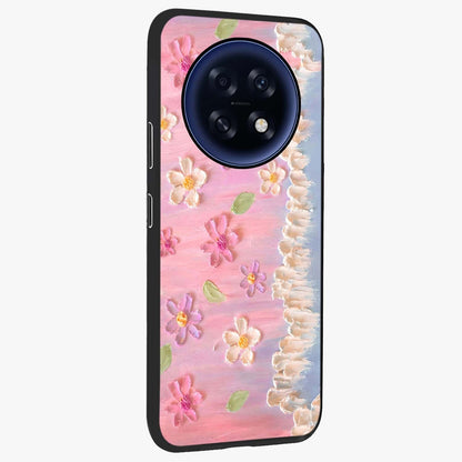 Dreamy Painted Garden Glass Case upright view showcasing vibrant floral garden artwork with artistic nature theme.