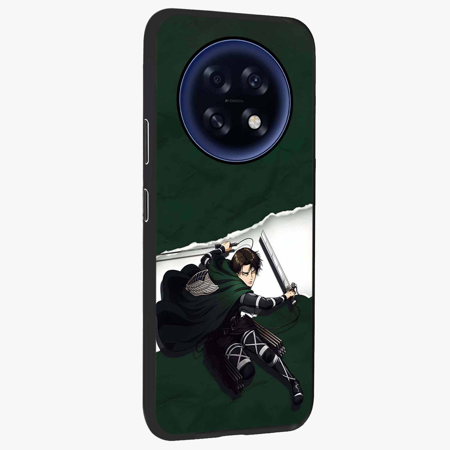 Emerald War Vanguard Glass Case upright view showcasing dramatic warrior artwork with bold fantasy theme.