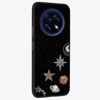 Galactic Charm Glow Glass Case upright view showcasing glowing cosmic charm artwork with magical celestial style.