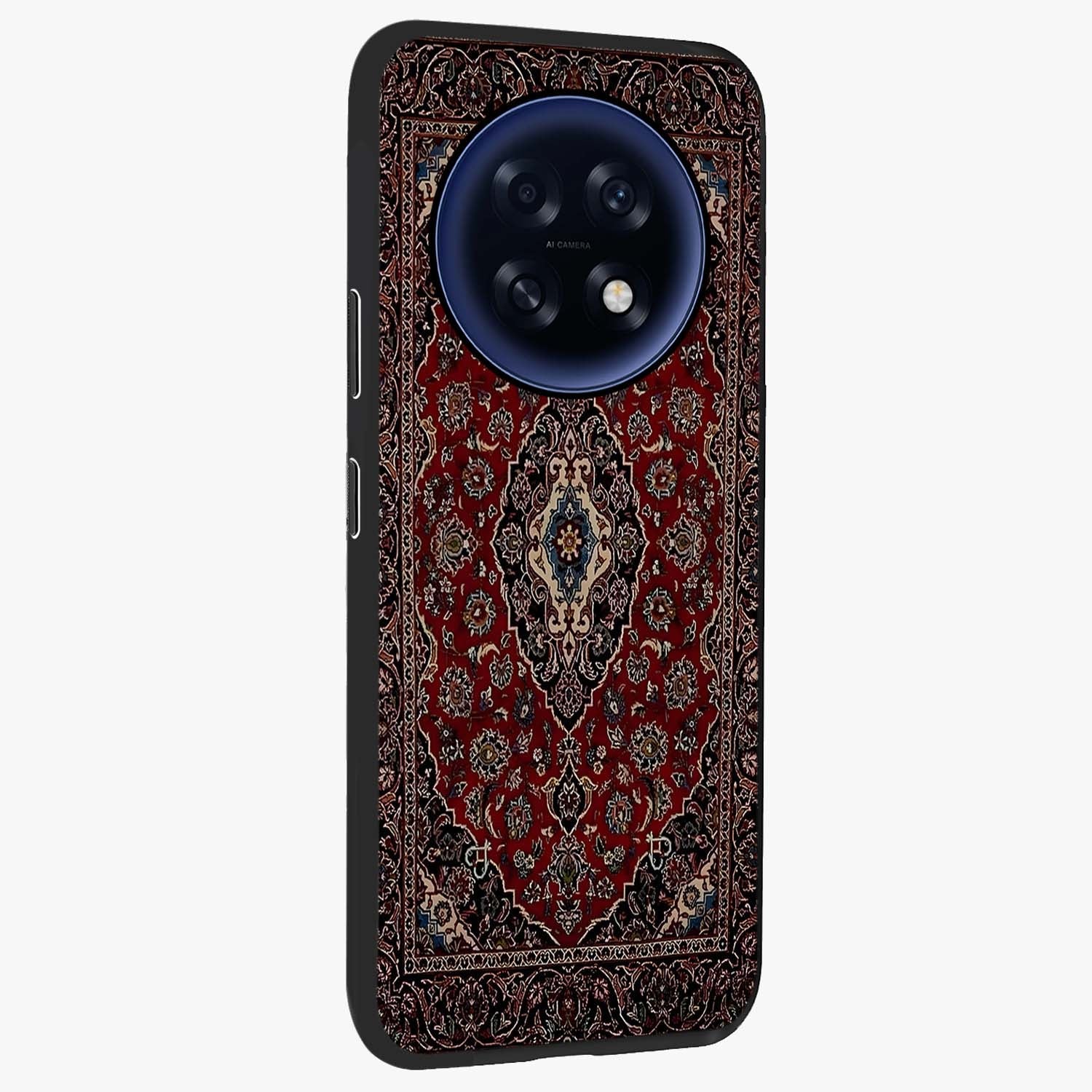 Heritage Carpet Royale Glass Case upright view showcasing detailed ornamental artwork with luxurious traditional theme.
