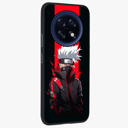 Kakashi Scarlet Shadow Glass Case upright view showcasing intense anime ninja artwork with dark action theme.