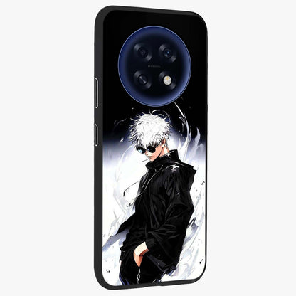 Limitless Shadow King Glass Case upright view showcasing bold shadow warrior artwork with epic fantasy theme.